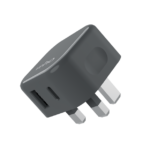 20W USB Fast Charge Plug 3 Pin UK